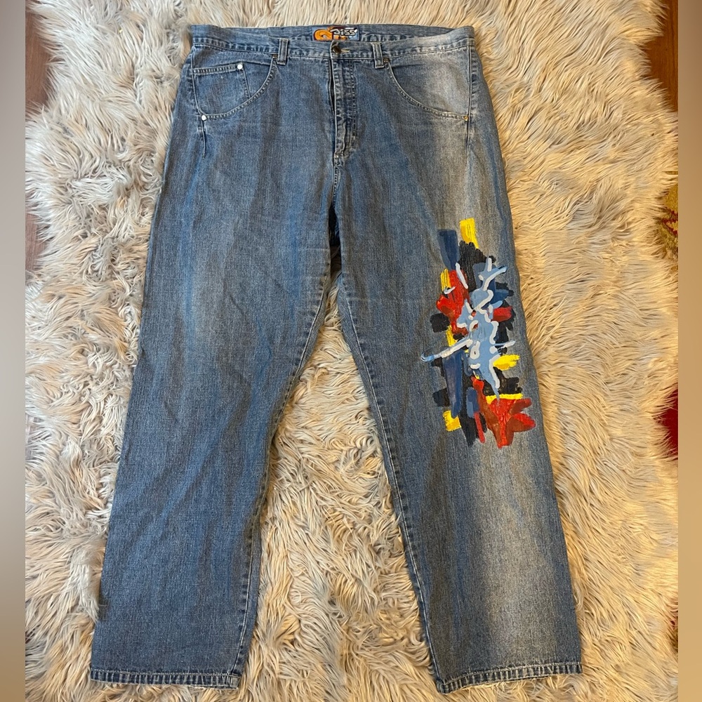 Vintage Y2K diss jeans with beautiful colors size  42x34